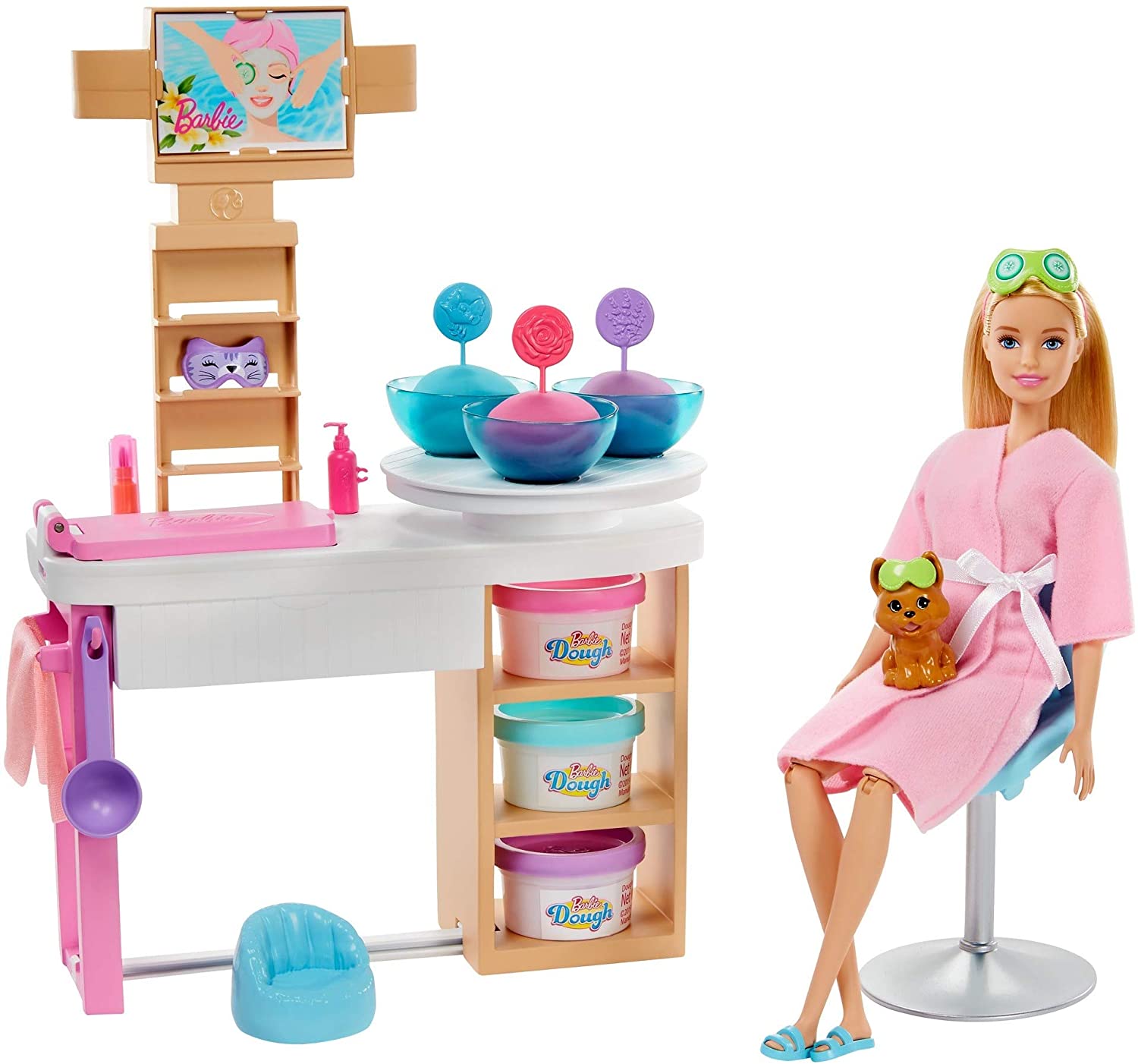 Mattel Barbie Salón krásy herní set s běloškou