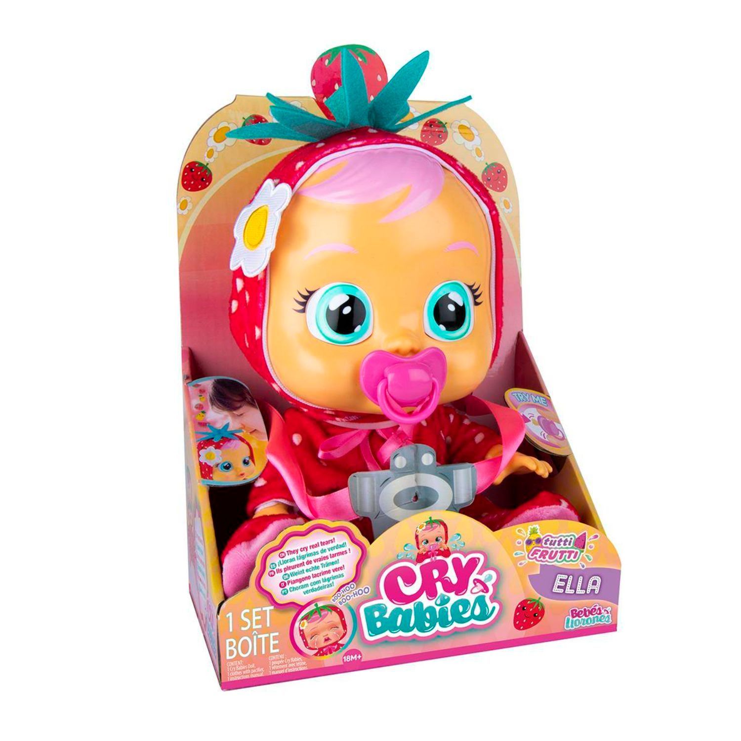 TM Toys Cry Babies Interaktivní panenka TUTTI FRUTTI Ella