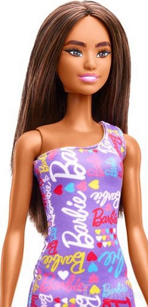 Mattel Barbie fialové šaty
