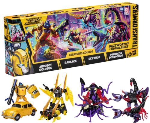 Hasbro Transformers Legacy Buzzworthy Bumblebee Creatures Collide 4 Pack