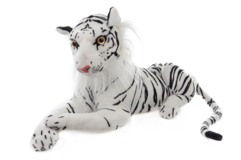 Plyšový Tygr bílý 50 cm